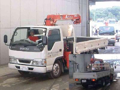 грузовик с краном Isuzu Elf 2004 г.в.